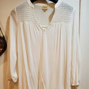 💕Gifted💕Ella Moss White Stretch Top